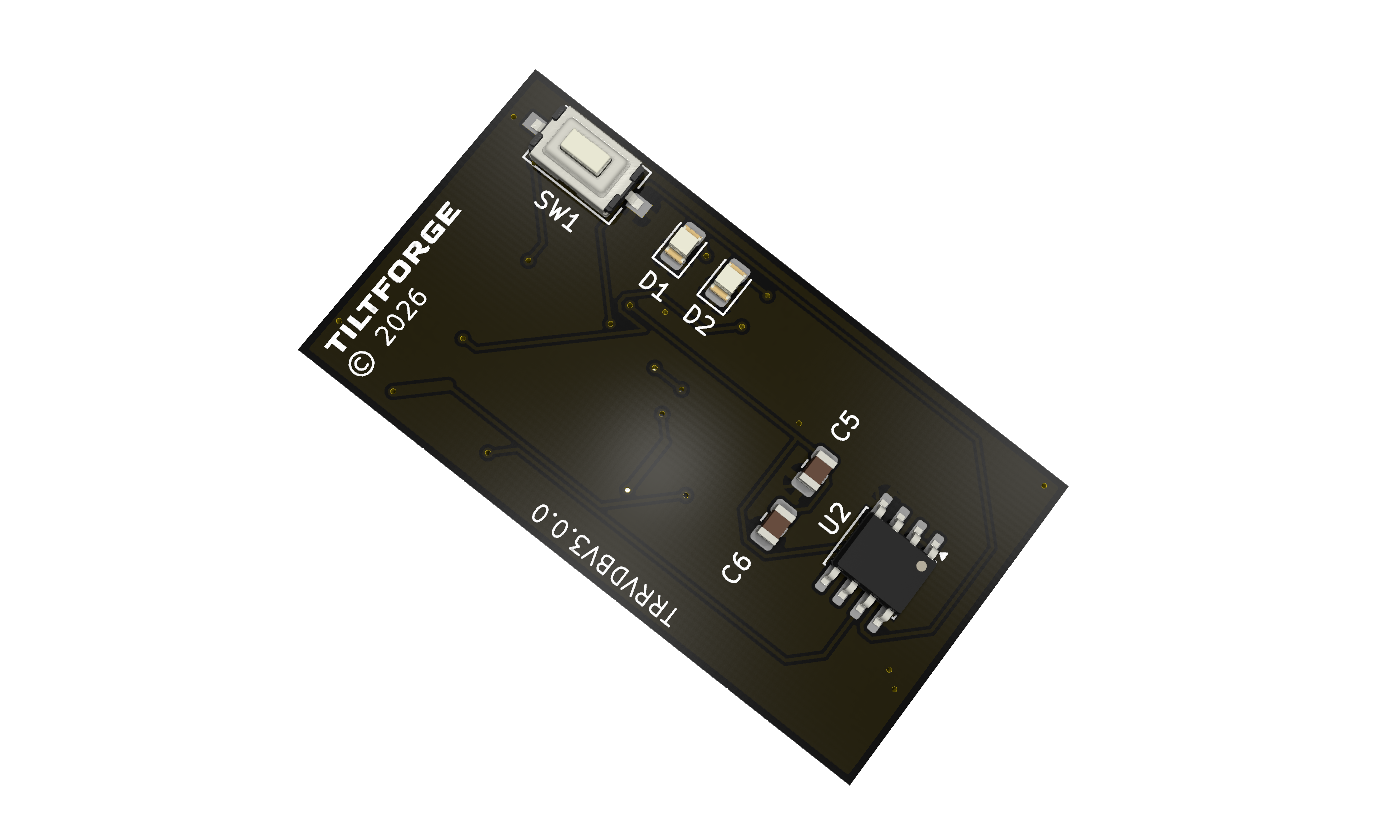 Rev D, bottom side — U2 is the AS5600