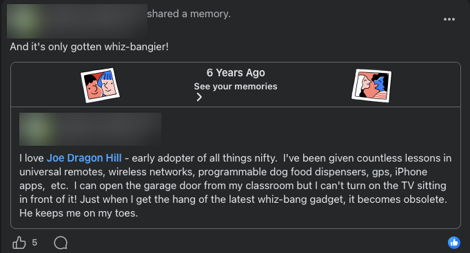 Her 2011 Facebook post, reshared by her in 2017